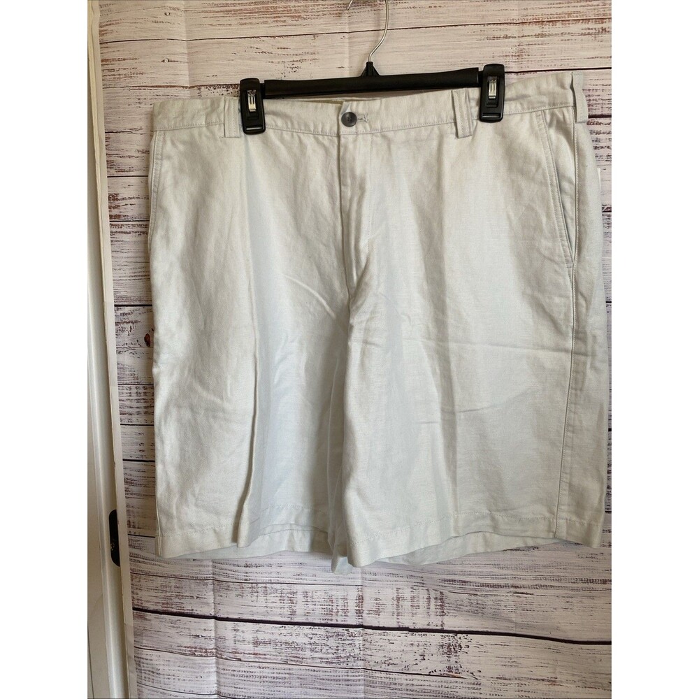 Men’s size 38 izod new saltwater chino linen cotton shorts light blue